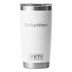 YETI 20 OZ RAMBLER TUMBLER - WHITE