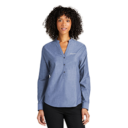 LADIES' L/S CHAMBRAY EASY CARE SHIRT